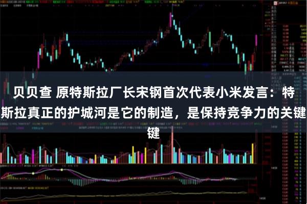 贝贝查 原特斯拉厂长宋钢首次代表小米发言：特斯拉真正的护城河是它的制造，是保持竞争力的关键