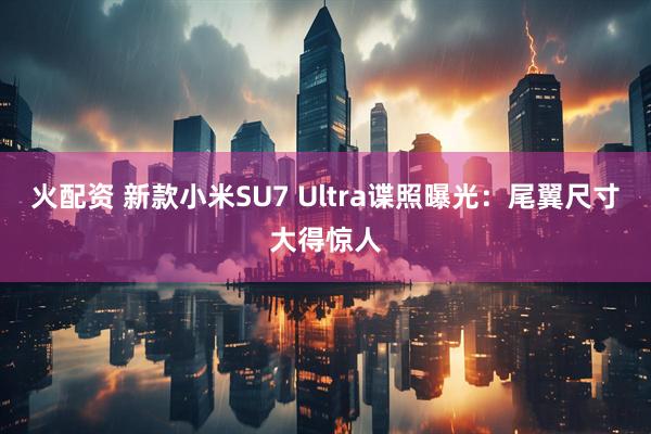 火配资 新款小米SU7 Ultra谍照曝光：尾翼尺寸大得惊人
